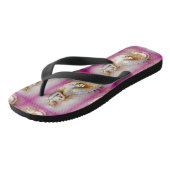 steenzegel roze teenslippers (Schuin)