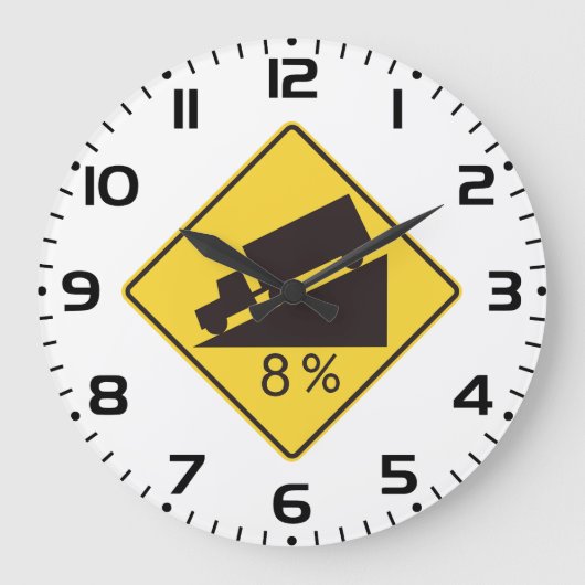 Steep Grade Traffic Sign Trucking Hauling Caution Grote Klok (Voorkant)