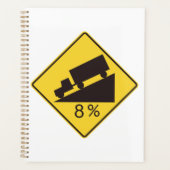 Steep Grade Traffic Sign Trucking Hauling Caution Planner (Voorkant)