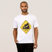 Steep Grade Traffic Sign Trucking Hauling Caution T-shirt (Voorkant volledig)