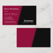 Steep Slope - Crimson Maroon en Black Visitekaartje (Voorkant / Achterkant)