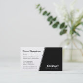 Steep Slope - White en Black (Gold) Visitekaartje (Staand voorkant)