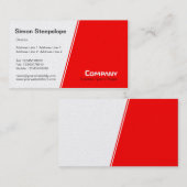 Steep Slope - White en Red (Gold) Visitekaartje (Voorkant / Achterkant)