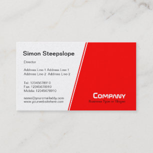 Steep Slope - White en Red (Gold) Visitekaartje
