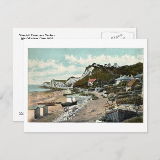 Steephill Cove, Ventnor, eiland of Wight 1905 Briefkaart (Voorkant / Achterkant)