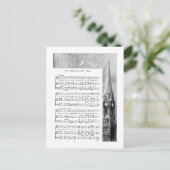 Steeple & Moon Nieuwjaarslied Feestdagenkaart (Staand voorkant)