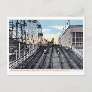 Steeplechase, Coney Island, Vintage van New York Briefkaart