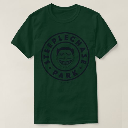 Steeplechase Park Circle Coney Island Blue T-shirt (Design voorkant)