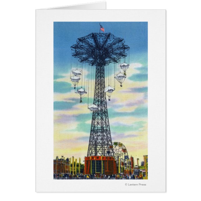 Steeplechase Park Parachute Jump Day Scene (Voorkant)