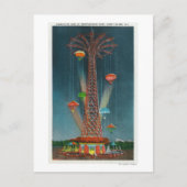 Steeplechase Park Parachute Jump Uitzicht bij nach Briefkaart (Voorkant)