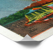 Steeplechase Park Parachute Jump Uitzicht bij nach Poster (Hoek)