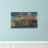 Steeplechase Park Surf Ave to Broadway op Canvas Afdruk (Insitu (Houten vloer))