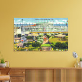 Steeplechase Park Uitzicht Pavilion of Fun Canvas Afdruk (Insitu (Woonkamer))