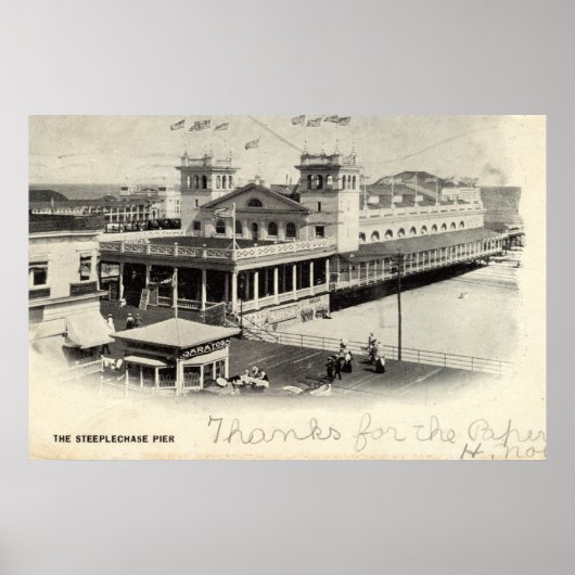 Steeplechase Pier Atlantic City  1904 Poster (Voorkant)