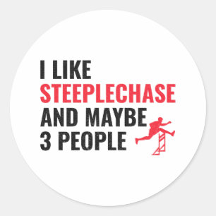 Steeplechase Race Steeplechaser Track en Field Ronde Sticker