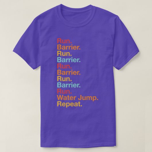 Steeplechase Run Track en Field 3000m Steeplechas T-shirt (Design voorkant)