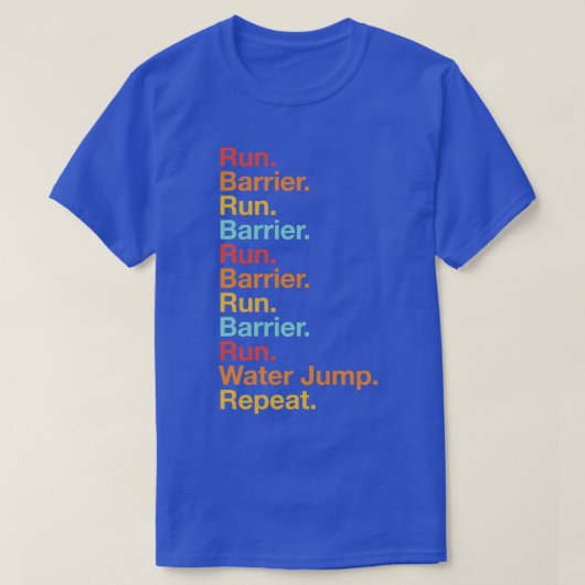 Steeplechase Run Track en Field 3000m Steeplechas T-shirt (Design voorkant)