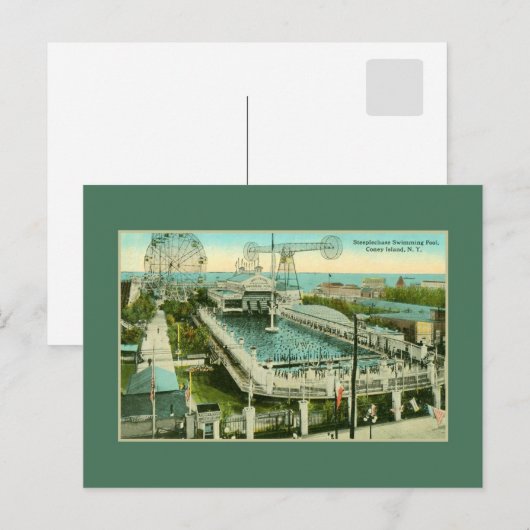  Steeplechase Swimming pool Coney Island NY Briefkaart (Voorkant / Achterkant)