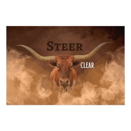 'Steer Clear' Foto Wall Art Afdruk (Voorkant)