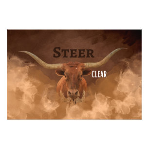 'Steer Clear' Fotowandkunst Foto Afdruk