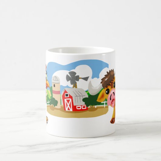 Steer en rooster op het Boerderij Koffiemok (Center)