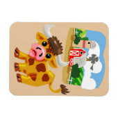 Steer in de Barnyard Magneet (Horizontaal)