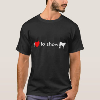 Steer-koe-wit, Heart, ik, naar show T-shirt
