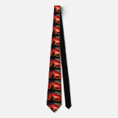 Steer Roping Cowboy and Horse met Amerikaanse vlag Stropdas (Voorkant)