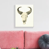 Steer Skull Canvas afdrukken (Insitu (Woonkamer))