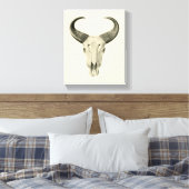 Steer Skull Canvas afdrukken (Insitu (Slaapkamer))