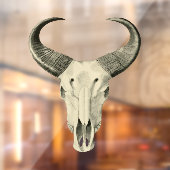 Steer Skull-ramen Raamsticker (Vel 2)