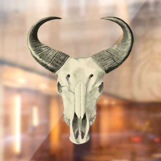 Steer Skull-ramen Raamsticker (Vel 2)