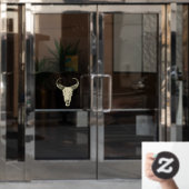 Steer Skull-ramen Raamsticker (Kantoordeur)