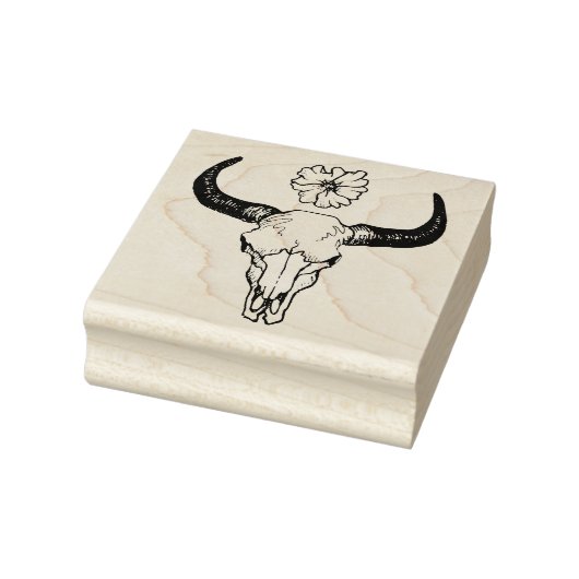 Steer Skull Rubberstempel (Stempel)