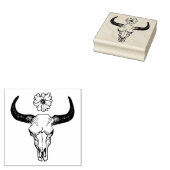 Steer Skull Rubberstempel (Gestempeld)