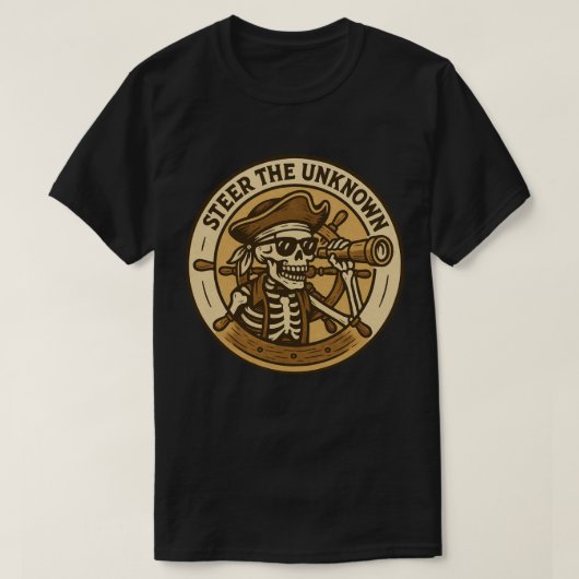 Steer The Unknown Pirate Skeleton T-shirt (Design voorkant)