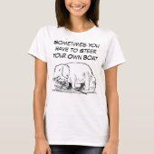 Steer uw eigen Boat Quote met Funny Elephant T-shirt (Voorkant)