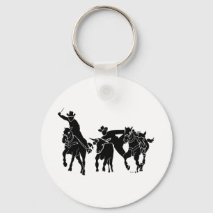 Steer Wrestling 1 Sleutelhanger