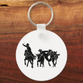 Steer Wrestling 1 Sleutelhanger (Voorkant)