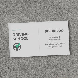 Steering Wheel Icon - Driving School  Visitekaartje