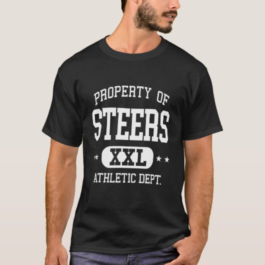 Steers Retro Athletic Property Dept T-shirt (Voorkant)