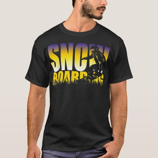 Steezy Snowboarden Gnarly Gift T-shirt (Voorkant)