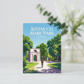Stefan cel Mare Park Moldavië Briefkaart (Staand voorkant)