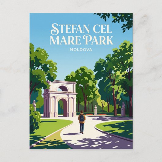 Stefan cel Mare Park Moldavië Briefkaart (Voorkant)