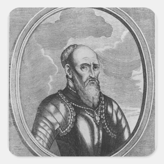 Stefan Czarniecki, Poolse generaal Vierkante Sticker (Voorkant)