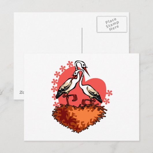 Stefan en Stefanie Stork Briefkaart (Voorkant / Achterkant)