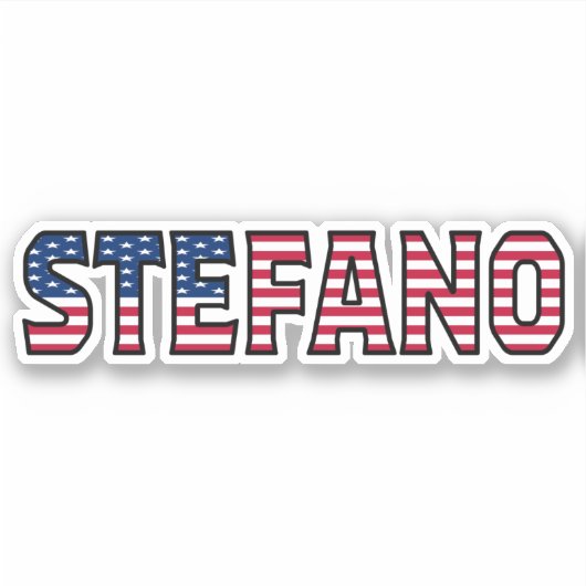 Stefano Name Vorname USA Sticker Stickerset (Voorkant)