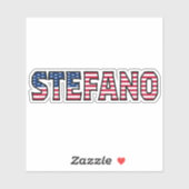 Stefano Name Vorname USA Sticker Stickerset (Vel)