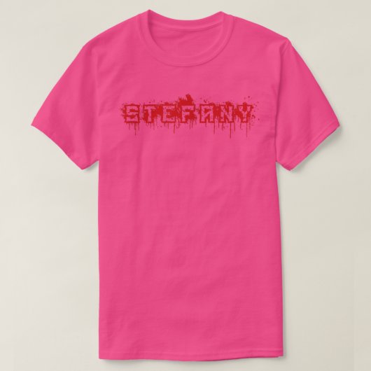 Stefany First Name Halloween Costume Personalized T-shirt (Design voorkant)