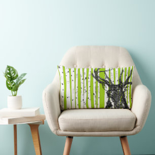 Steg Deer and Birch Tree Pillow Kussen